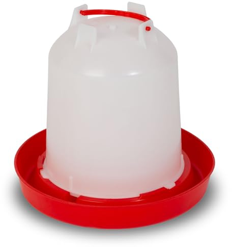EBERTH Kycklingdrickare för fjäderfä med 6 liters kapacitet, fjäderfådrickare, vattendrickare, automatisk vattendispenser, PP-sampolymer, tillbehör för gårdar, för gårdar med 10 kycklingar