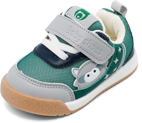 LACOFIA Scarpe Neonato Scarpine Primi Passi Bambino Sneakers Traspirante Bimbo con Suola Gomma Antiscivolo Verde 21 EU(Etichetta 19)