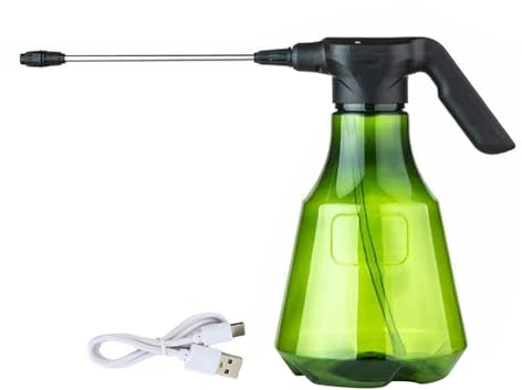 Spruzzatore elettrico acqua, vaporizzatore 3,5 l, manutenzione prato, ricaricabile USB, multifunzione, con ugelli multipli per la cura degli animali e esterni, pulizia vetri auto, giardino, vernice