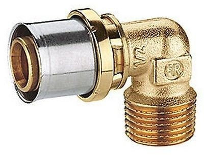 Giacomini - RM127 Raccordo curvo 90° filettato maschio, a pressare GIACOMINI x Acqua - - 1/2 x (16x2)