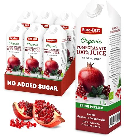 Euro-East BIO Organiska Granatäppeljuice 1L, Tetrapack, 6 x 1L