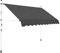 HOMIUSE Einziehbare Markise Handbetrieben Klemmmarkise 250 cm Balkonmarkise Sichtschutz Balkon Pergola UV Beständig Höhenverstellbar Wasserdicht Hohe Lichtechtheit Anthrazit Polyester