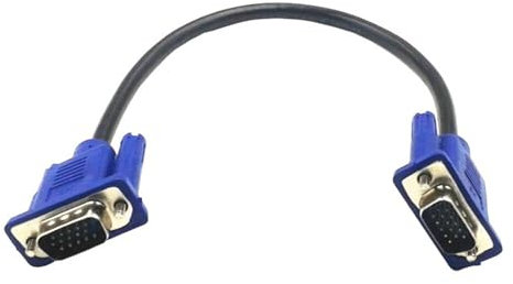 ulafbwur ABS 30cm Male to Male VGA Extension Cable Cord for PC Computer Monitor Projector