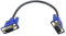 ulafbwur ABS 30cm Male to Male VGA Extension Cable Cord for PC Computer Monitor Projector