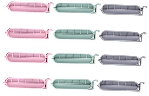 LIFKOME 12pcs Pp Sealing Clips for Snack Bags Food Covers Heat Seal Bags Reusable Strong Grip Random Colors