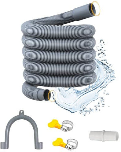 Tuyau Vidange Universel,Tuyau Lave Vaisselle,Tuyau D'évacuation D'eau,Rallonge Tuyau Vidange Universel,Tuyau Lave Linge,Rallonge Tuyau Vidange,Tuyau Vidange Machine à Laver (1.5m)