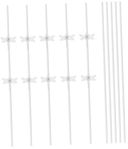YARNOW 1ensemble Tuteurs De Plantes Transparent Plastique Support De Fleurs Et Vignes Lot de Tiges pour Jardins avec Clips Inclus pour Maintenir Les Plantes Croissance