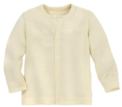 Disana Veste d'été en maille nid d'abeille pour enfant - 100 % laine mérinos bio - Printemps été automne - Boutonnière - Bébé tout-petit enfant unisexe - Fabriqué en Allemagne - Certifié GOTS IVN