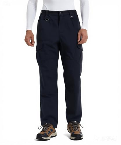 YUSHOW Pantalones de senderismo para hombre con cremallera para exteriores, resistentes, transpirables, de algodón, tácticos, senderismo, trabajo, trekking, con 8 bolsillos