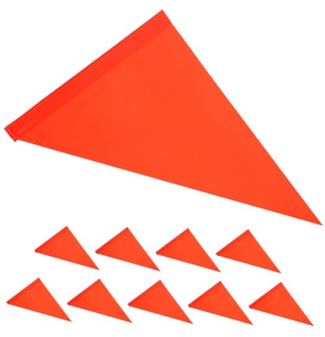 Kisangel 10pcs Bike Safety Flags Bright Warning Pennant for Enhanced Visibility Parks Streets and School Zones Durable Cycling Supplies for Boys