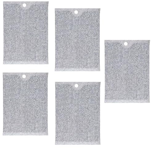 Chiffon De Nettoyage En Fil Métallique - 5 Lingettes Vaisselle Non Rayantes | Lingettes Auto-égouttantes Portable Pour Le Nettoyage De La Maison Fruits Légumes Robinet Cuisinière Plan De Travail Cuisi