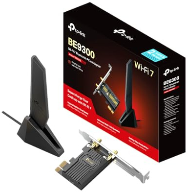 TP-Link Wi-Fi 7 BE9300 PCIe Wi-Fi Card (Archer TBE553E) | Tri-Band Network Card for Desktop PC | Bluetooth 5.4 | Magnetic Antenna Base | Low-Profile Bracket | Windows 10/11, Not Compatible with AMD