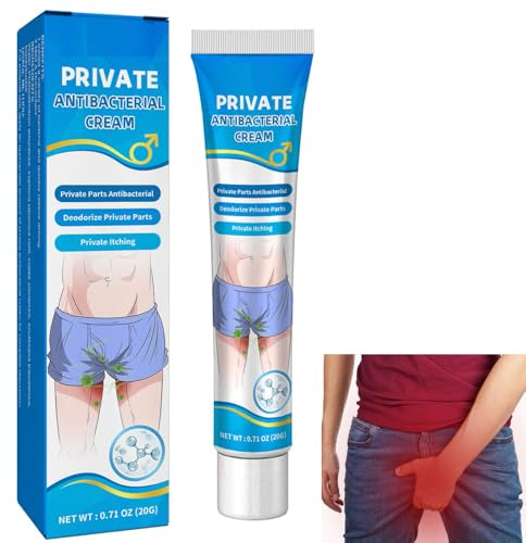 2 PCS Crema Íntima para Hombres, Crema Antipicazón para los Genitales Masculinos, Crema Calmante para Aliviar la Picazón para las Partes Privadas (1)