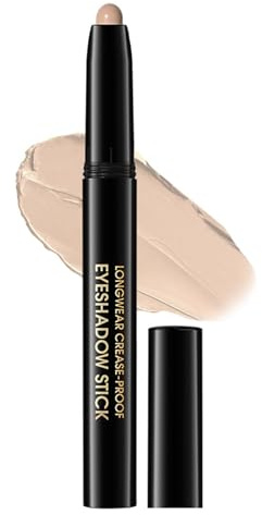 Lidschatten Stift Nude, Matt Beige Eyeshadow Stick, Wasserfest & Langanhaltend Lidschattenstift Hautfarbe, Hochpigmentiert Shimmer Crayon Eyeliner Creme, Knitterfrei Augen Makeup Stift, Glatt Textur