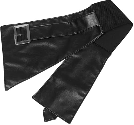 FRCOLOR Cinturón de Corsé Ancho Elástico para Mujer Cintura Avispa de Piel Sintética Suave Cinturón de Cincha Ajustable para Uso Casual y Elegante Accesorio de Moda Versátil