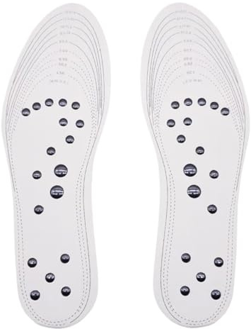 18 magneter unisex magnetisk terapi massage innersulor fot akupressur skodynor terapi bantning innersulor för viktminskning (vit)