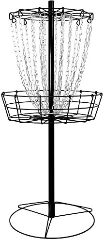 Remix Disc Golf Übungskorb mit Doppelkette für Discgolf, Schwarz, Metall, Übungskorb, Discgolf-Korb