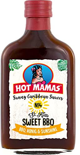 HOT MAMAS Sunny Caribbean Sauces St. Kitts Sweet BBQ Flasche 195ml