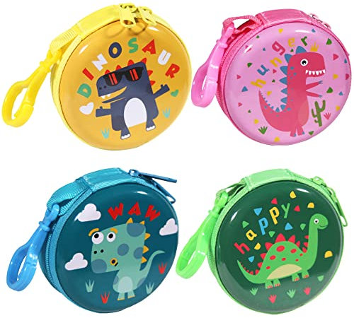 4 Stück Kinder Kleingeldbörse Jungen Mädchen Kleingeld Portemonnaie Täschchen Kindergeburtstag Gastgeschenke Mitgebsel Kindergarten Geschenk Münzbörse Mini