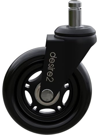 Desire2 22 mm drehbare Rollenräder, 5 Stück, leichtgängige Präzisionsrollen, kratzfestes, bodenfreundliches Design, einfache Installation, langlebige, robuste Bürostuhlräder, extrem geringe Reibung