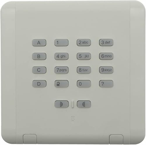 Scantronic KEY-RAS - Tastiera radio per sistemi di allarme compatti i-on, modalità bidirezionale e unidirezionale, stato LED, pulsante antipanico, batteria o alimentazione a 12 V