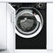 Hoover H-WASH/DRY HBDS495D1ACBE/-80 Integrated Washer Dryer, 9Kg Wash+5Kg Dry, 1400 Rpm, 12 Programmes, 3 Drying Levels, Black with Chrome door