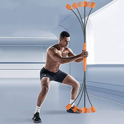 Swing Stick Fitness,barra oscillante fitness Body ginnico, barra elastica per fitness, 4 livelli di gravità, regolazione libera, barra elastica fitness per allenamento multifunzionale 0825(Color:Oran