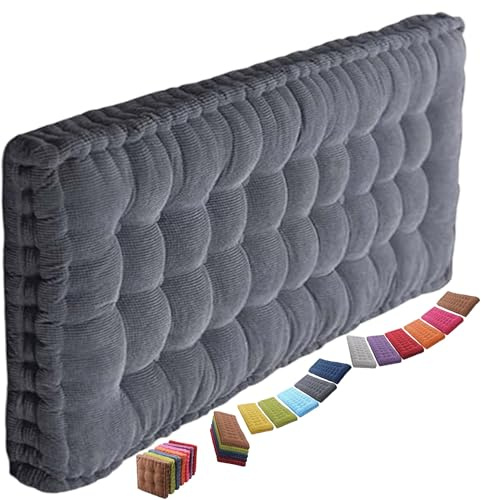 uyeoco Thick Bench Cushion Pad 2/3 Seater,Cotton Garden Bench Pad Cushions 100cm/110cm/120cm,Seat Cushion Pads for Outdoor Indoor(@9,50x50cm)
