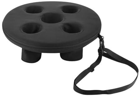 F Fityle Support de Boissons flottantes Bar-Bar Dessert des Accessoires de Piscine de Piscine Portable Boisson de Boisson Flottante 5 Tasses pour Baignoire