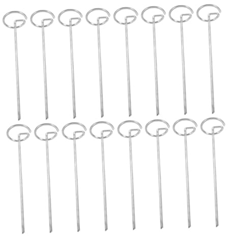 TOYANDONA 20piezas Fijador De Clavos para Césped Estacas Metálicas para Jardín Grapas De Acero para Césped Paisajismo Clavos para Bordes De Jardinería