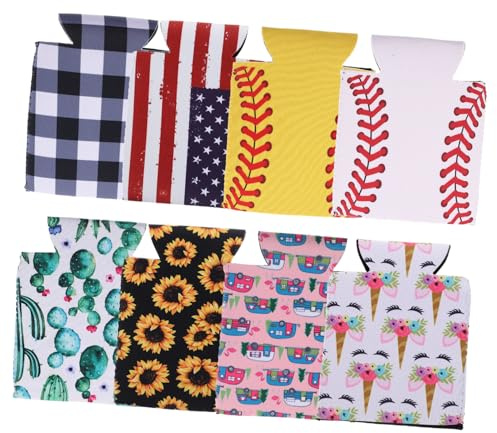 ZUNOXAZ 8piezas Unidades Fundas Aislantes Para Latas De Cerveza y Refrescos De Neopreno Resistente Protección Térmica Para Bebidas Verano Invierno