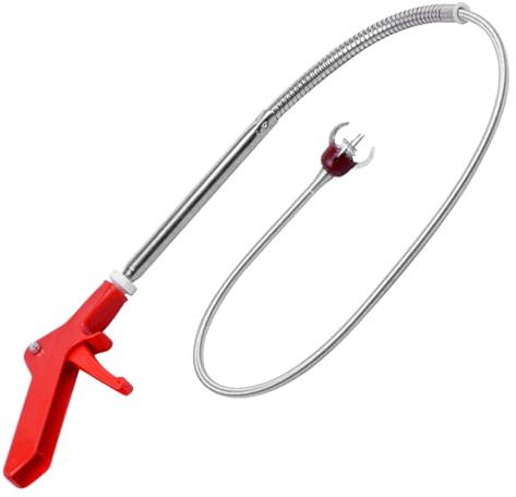 Veemoon Déboucheur de Canalisations Toilettes 130 Cm Pince Flexible à 4 Griffes en Plastique Solide Outil de Nettoyage pour Siphons et Égouts, Déboucheur Cheveux et Objets Obstruants,