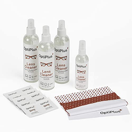 OptiPlus Lens Cleaner & XL Premium Microfiber Cloth Pre-Pack (26 Fl. Oz)