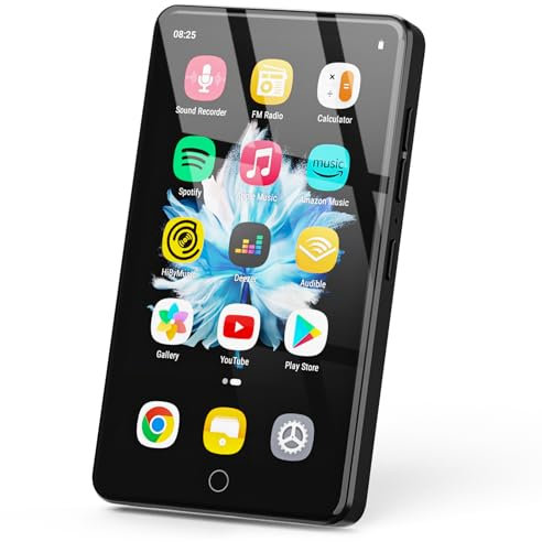 Reproductor MP3 de 144 GB con WiFi y Bluetooth, Pantalla táctil HD IPS de 4,02, Reproductor MP4 con Altavoces, Reproductor de música para niños, Spotify preinstalado, Play Store