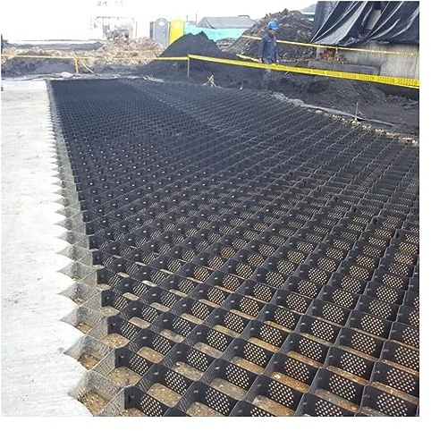 Pavimentos de rejilla de grava para calzadas, rejilla estabilizadora de 2 pulgadas para grava/cemento/arena cortable para jardín, cobertizo, base, camino y patio