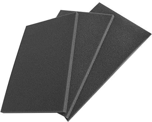 cyclingcolors Filtro de aire universal de espuma de 300 x 210 mm, filtro de espuma para coche, moto, ciclomotor, cortacésped, juego de 3