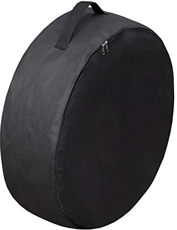 Car Spare Wheel Tyre Storage Bag - 70 cm Diameter - 24 cm Width - Waterproof Cover, Carry Handle, Anti-Slip Carpet-Grip Pads and Zip - Fits Space Saver Donut and Full-Size Wheels - UK Car Boot Storage