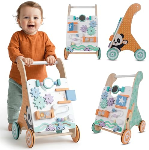 SUN BABY XXL Chariot de Marche en Bois - Blanc