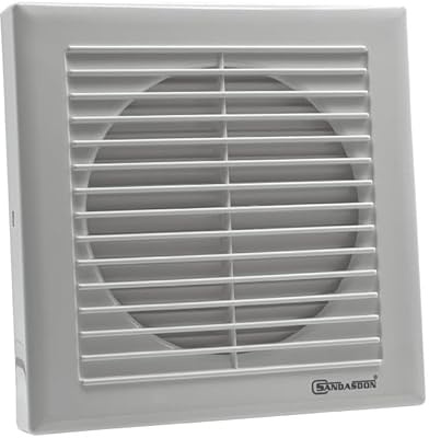 SANDASDON ASPIRATORE ELICOIDALE DA INTERNO MONTAGGIO A PARETE 18W COPERTURA 240MQ/H IPX4
