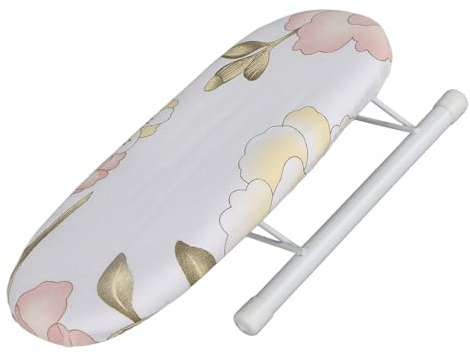 Yctze Table de Repassage Mini Planche à Repasser Support de Repassage Pliable Antidérapant Peu Encombrante et Portable pour Les Manchettes (Pivoine)