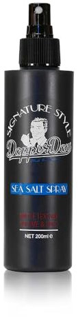 Dapper Dan Signature Style Sea Salt Spray, Spray salino texturizzante per uomini, per volume e tenuta, Finitura opaca naturale, Profumo di bergamotto e cuoio, 200ml