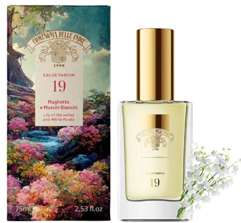 Compagnia delle Indie - Eau de Parfum Eau - Profumo Donna – Profumo Femminile - Eau de Parfum Donna – Note Floreali I 75 ml (Mughetto e Muschi Bianchi)