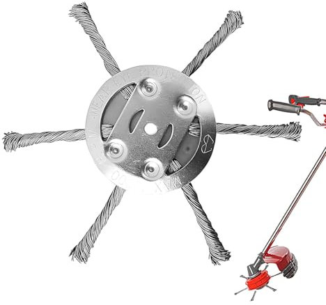 Herramienta de deshierbe para cepillo, recortadora giratoria con cable para deshierbe de césped, eliminación de óxido de hierba para jardines, césped, adoquines, juntas de acera