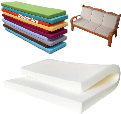 Custom Size High Density Foam for Cushions, Sofas, Bench, Beds, Seats | Campervans, Indoor/Outdoor Padding Upholstery Foam Chair Pad Replacement (3cm Thick)