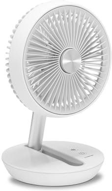 TROTEC Ventilateur de table TVE 2 W – 2 vitesses, Ø 23 cm, 25 W, compact et silencieux, inclinable et pivotant, blanc – idéal pour bureau, chambre et poste de travail