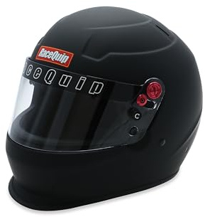 Racequip Helmet, Pro25, Full Face, Snell SA2025, Head and Neck Support Ready, Flat Black, X-Small, Each