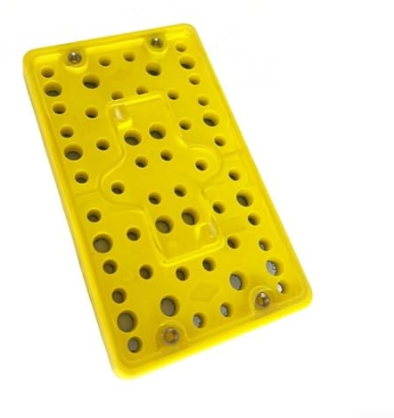 3 x 5 Inch Orbital Air Sander Backing Pad – PU Sanding Backup Pad, 12 mm Thick, for 3.14 x 5.23 in (80 x 133 mm) Sanding Sheets, Yellow/Black