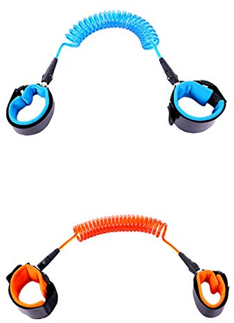 Xiaoyu 2 färger baby anti-förlorat bälte, 360 graders rotation, barngående säkerhet småbarn sele, blå och orange, 1,5 mm