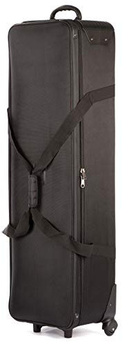 Photo Studio Equipment Trolley Carry Bag Case Padded Wheeled Portable 51 Inches for C Stand Tripod Light Stand Strobe Flash Video Photography Accessories
