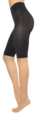 CALZITALY Traitement Anticellulite, Pyjama Sculptant Massage, Gel et Boue Réchauffants à la Cafféine (S-M, Noir - Short)